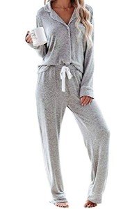 Light Gray Long Sleeve Women's Pajama Set