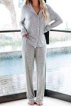 Light Gray Long Sleeve Women's Pajama Set