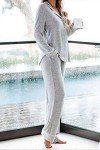 Light Gray Long Sleeve Women's Pajama Set