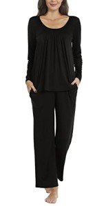 Women's Fall 2 Piece Pajama Set with Pockets