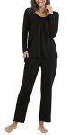 Women's Fall 2 Piece Pajama Set with Pockets