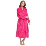 Cozy Women's Fleece Kimono Robe in Rose