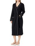 Lightweight Black Waffle Full-Length Women's Robe