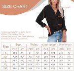 Diosun Womens Button Down V Neck Shirts Long Sleeve Office Casual Business Plain Blouses Tops White
