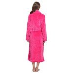 Cozy Women's Fleece Kimono Robe in Rose