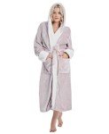 Cozy Shimmer Pink Hooded Bathrobe for Women
