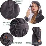 SeaKanana Women's Lightweight Hooded Grey Bathrobe