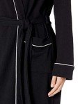 Lightweight Black Waffle Full-Length Women's Robe