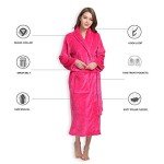 Cozy Women's Fleece Kimono Robe in Rose