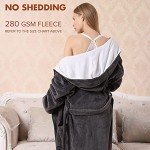 SeaKanana Women's Lightweight Hooded Grey Bathrobe