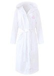 Soft Turkish Hooded Bathrobe for Women - White