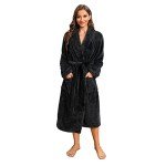 Cozy Pineapple Fleece Robe for Women