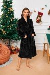 Cozy Pineapple Fleece Robe for Women