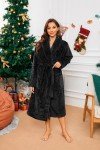 Cozy Pineapple Fleece Robe for Women