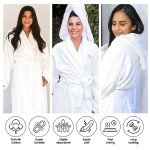 Soft Turkish Hooded Bathrobe for Women - White