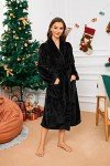 Cozy Pineapple Fleece Robe for Women