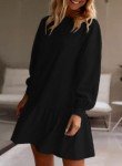 BLENCOT Women's Long Sleeve Pullover Sweatshirt Dress