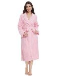 Cozy Pink Fleece Kimono Robe for Women