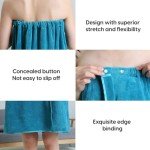 Adjustable Microfiber Bathrobe Towel Wrap for Women