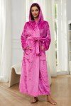 HEARTNICE Women's Plush Hooded Fleece Robe 2XL/3XL