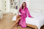 HEARTNICE Women's Plush Hooded Fleece Robe 2XL/3XL
