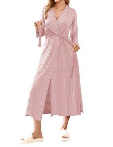 Lightweight Waffle Knit Spa Robe for Women