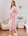 Lightweight Waffle Knit Spa Robe for Women