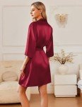 Ekouaer Silk Short Kimono Robes for Women