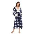 Cozy Women's Hooded Plush Fleece Robe, 2XL/3XL