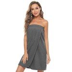 Gray Women's Bath Wrap and Head Towel Set