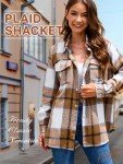 SIMIYA Plaid Shirt Women Long Sleeve Cotton Flannel Shirt Button Down Womens Fall Clothing Trendy Casual Shacket
