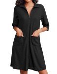 Ekouaer Lightweight Knee Length Women's Bathrobe