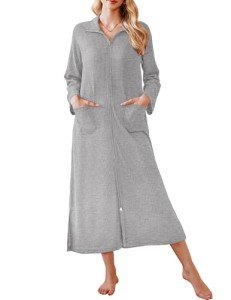 Ekouaer Lightweight Waffle Robe with Pockets