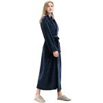 Soft Fleece Navy Blue Women's Bathrobe - L/XL