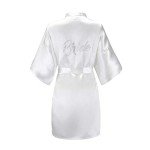 Silver Rhinestone Satin Bride & Bridesmaid Robes