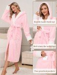 Cozy Hooded Fleece Bathrobe for Women