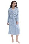 Soft Hooded Plush Fleece Robe for Women