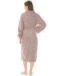 Cozy Fleece Sherpa Bathrobe for Women - Taupe