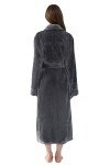 Cozy Gray Fleece Long Robe for Women