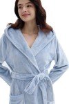 Soft Hooded Plush Fleece Robe for Women
