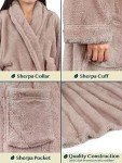 Cozy Fleece Sherpa Bathrobe for Women - Taupe