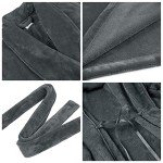 Cozy Gray Fleece Long Robe for Women