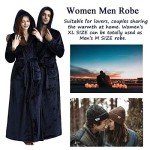 Cozy Long Hooded Fleece Robe for Women