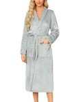 ENJOYNIGHT Women's Soft Plush Fleece Bathrobe