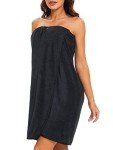 Adjustable Black Wrap Towel for Women S/M
