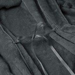 Cozy Gray Fleece Long Robe for Women