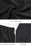 Adjustable Black Wrap Towel for Women S/M