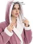 Plush Hooded Bathrobe for Women in Lilac