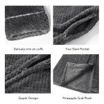 Hellomamma Women's Plush Long Fleece Bathrobe - Grey