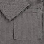 Cozy Charcoal Cotton Waffle Bathrobe - XL